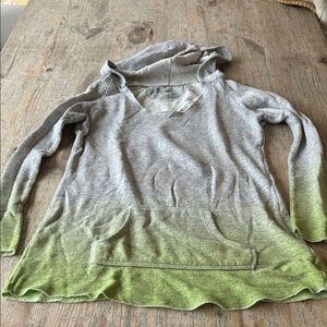 Calvin Klein Gray and Lime Ombre Sweatshirt